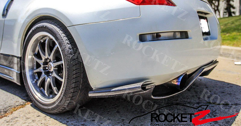 350z 03+ TS Style Carbon Fiber Rear Rear Diffuser ROCKETZ AUTOSPORT